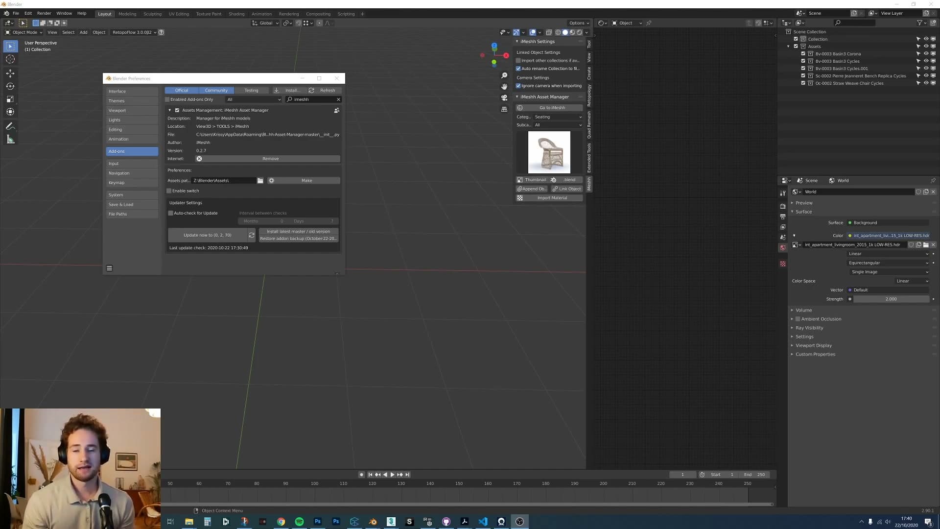 iMeshh Asset Manager Update: Free DIY Library Add-on for Blender 2.9