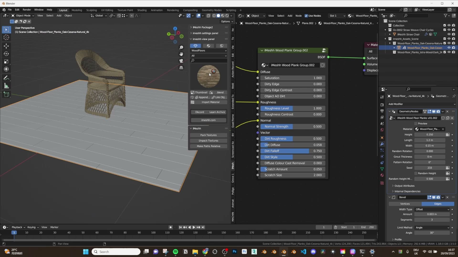 Pro Wood Floors in Blender: 30 Planks, 3 Patterns, One System